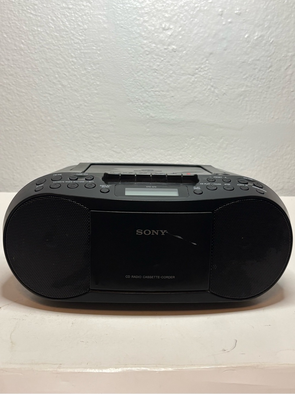 Sony Black Portable CD Radio Cassette Player
